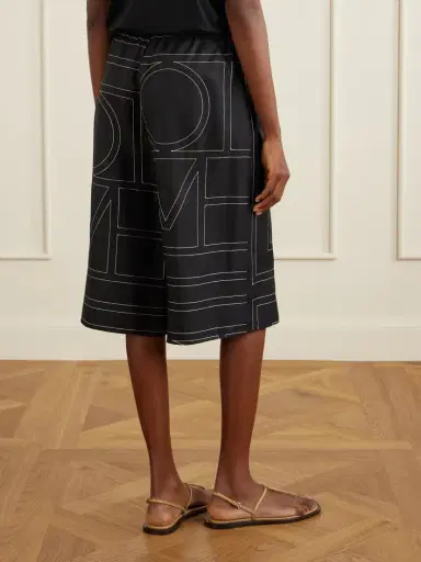 TOTEME Embroidered Silk Shorts | Thumbnail 4 TOTEME Embroidered Silk Shorts | Thumbnail 4