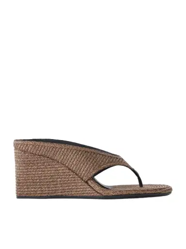 Alaïa Tong 75 Suede Wedge Sandals | Thumbnail 1 Alaïa Tong 75 Suede Wedge Sandals | Thumbnail 1