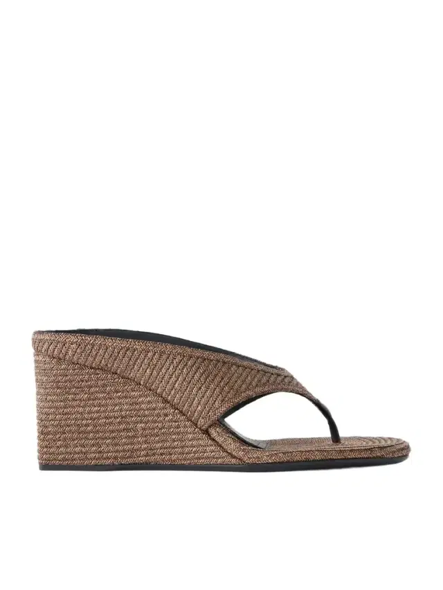 Alaïa Tong 75 Suede Wedge Sandals