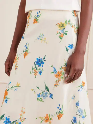 SKALL Mila Floral-print Organic Cotton Midi Skirt | Thumbnail 4 SKALL Mila Floral-print Organic Cotton Midi Skirt | Thumbnail 4