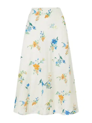 SKALL Mila Floral-print Organic Cotton Midi Skirt | Thumbnail 1 SKALL Mila Floral-print Organic Cotton Midi Skirt | Thumbnail 1