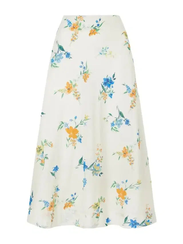 SKALL Mila Floral-print Organic Cotton Midi Skirt