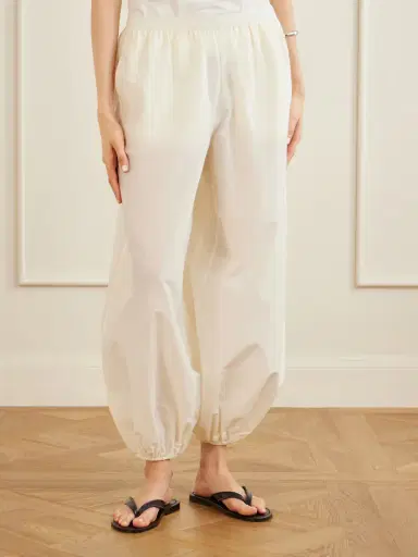 Loulou de Saison Almaya Cotton And Silk-blend Balloon Pants | Thumbnail 3