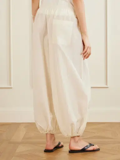 Loulou de Saison Almaya Cotton And Silk-blend Balloon Pants | Thumbnail 4