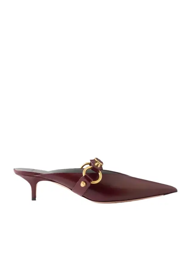 City Embellished Leather Mules