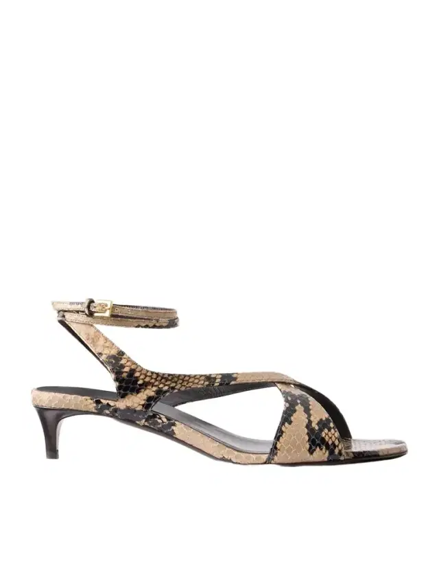 Liria Python-embossed Leather Sandals