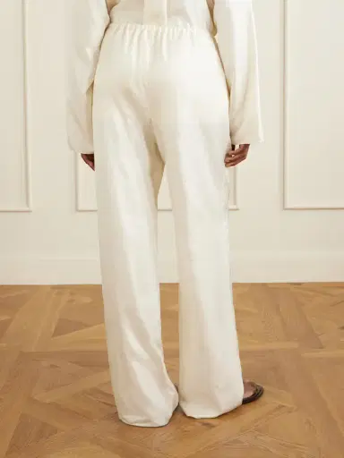 TOTEME Monogram Silk Wide-leg Pyjama Pants | Thumbnail 4 TOTEME Monogram Silk Wide-leg Pyjama Pants | Thumbnail 4