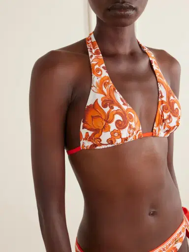 Dolce & Gabbana Maiolica Knotted Printed Halterneck Bikini | Thumbnail 4 Dolce & Gabbana Maiolica Knotted Printed Halterneck Bikini | Thumbnail 4