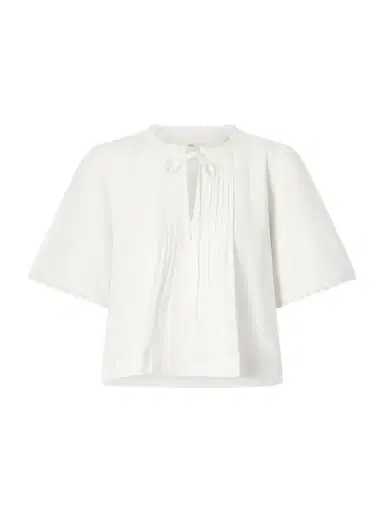 SKALL Freesia Pleated Lace-trimmed Organic Cotton Shirt | Thumbnail 1 SKALL Freesia Pleated Lace-trimmed Organic Cotton Shirt | Thumbnail 1