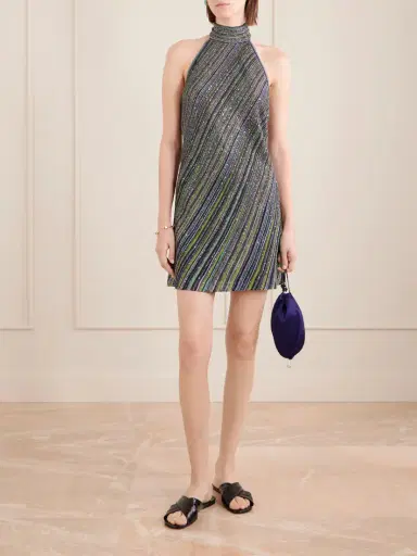 Missoni Striped Metallic Crochet-knit Mini Dress | Thumbnail 2