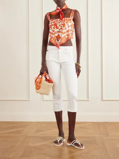 Dolce & Gabbana Printed Silk-twill Foulard | Thumbnail 2 Dolce & Gabbana Printed Silk-twill Foulard | Thumbnail 2