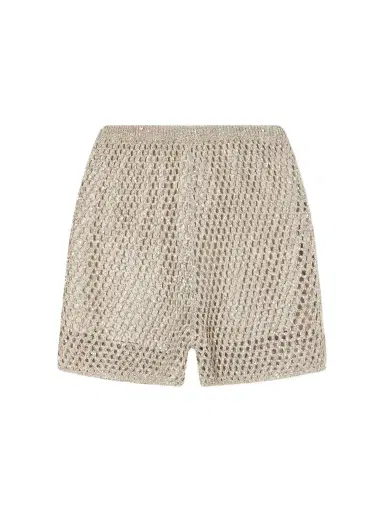 Brunello Cucinelli Sequined Crocheted Cotton Mini Shorts | Thumbnail 1