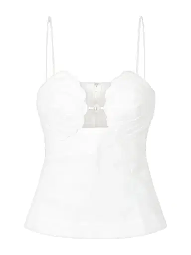 Farm Rio Shell Peplum Linen Blouse | Thumbnail 1 Farm Rio Shell Peplum Linen Blouse | Thumbnail 1
