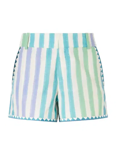 Emporio Sirenuse Ikat Striped Cotton Shorts | Thumbnail 1