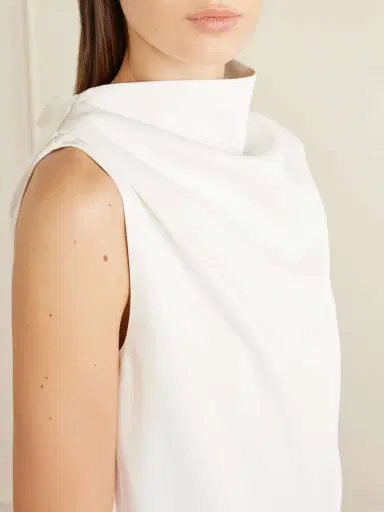 Khaite Astor Bonded Crepe Satin Mini Dress | Thumbnail 4 Khaite Astor Bonded Crepe Satin Mini Dress | Thumbnail 4