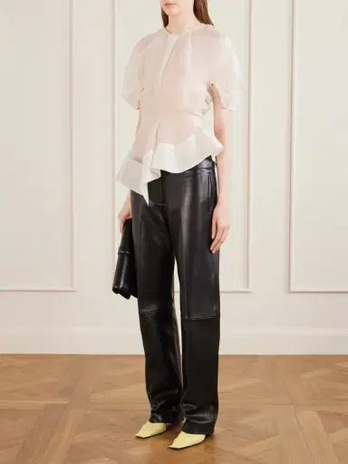 Khaite Mita Leather Straight-leg Pants | Thumbnail 2 Khaite Mita Leather Straight-leg Pants | Thumbnail 2
