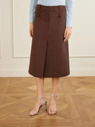 Tory Burch Wool-blend Knee-length Skirt | Thumbnail 3