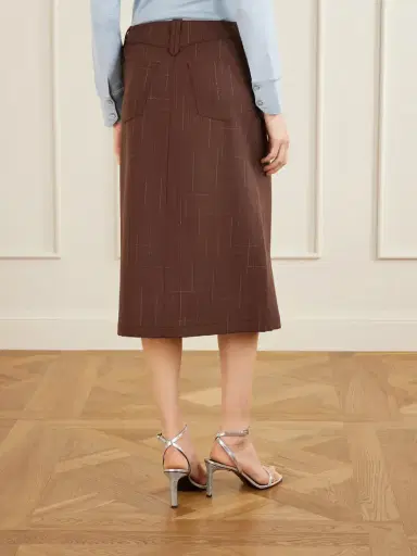 Tory Burch Wool-blend Knee-length Skirt | Thumbnail 4