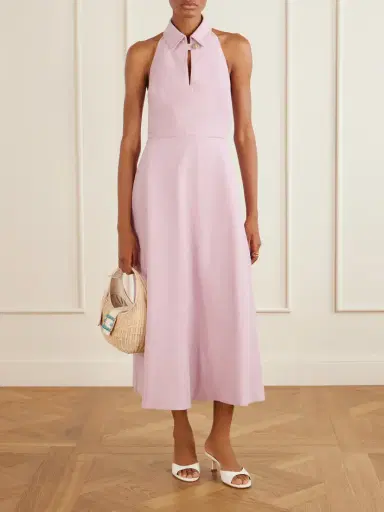 Veronica Beard Mackey Cotton-blend Seersucker Halterneck Midi Dress | Thumbnail 2 Veronica Beard Mackey Cotton-blend Seersucker Halterneck Midi Dress | Thumbnail 2