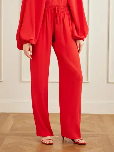 Sharon Wauchob Tuileries Satin-trimmed Silk-tulle Straight-leg Pants | Thumbnail 3 Sharon Wauchob Tuileries Satin-trimmed Silk-tulle Straight-leg Pants | Thumbnail 3