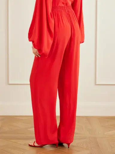 Sharon Wauchob Tuileries Satin-trimmed Silk-tulle Straight-leg Pants | Thumbnail 4 Sharon Wauchob Tuileries Satin-trimmed Silk-tulle Straight-leg Pants | Thumbnail 4