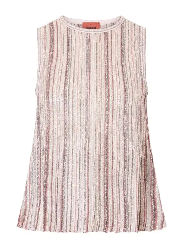 Metallic Crochet-knit Tank Top