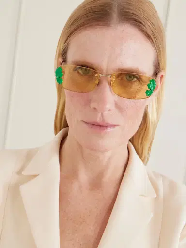 DIOR Eyewear Dior clover S1u Rectangular Gold-tone Sunglasses | Thumbnail 2 DIOR Eyewear Dior clover S1u Rectangular Gold-tone Sunglasses | Thumbnail 2