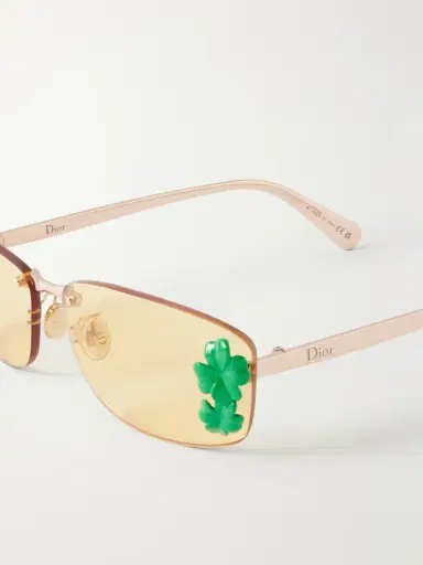 DIOR Eyewear Dior clover S1u Rectangular Gold-tone Sunglasses | Thumbnail 4 DIOR Eyewear Dior clover S1u Rectangular Gold-tone Sunglasses | Thumbnail 4