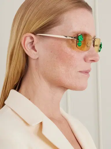 DIOR Eyewear Dior clover S1u Rectangular Gold-tone Sunglasses | Thumbnail 5 DIOR Eyewear Dior clover S1u Rectangular Gold-tone Sunglasses | Thumbnail 5