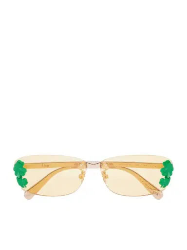 DIOR Eyewear Dior clover S1u Rectangular Gold-tone Sunglasses | Thumbnail 1 DIOR Eyewear Dior clover S1u Rectangular Gold-tone Sunglasses | Thumbnail 1