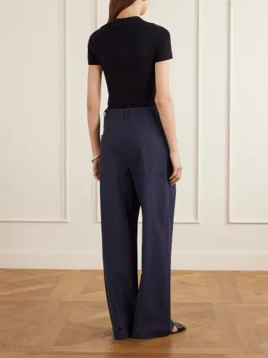 Tibi Stella Pleated Checked Wool And Cotton-blend Wide-leg Pants | Thumbnail 3 Tibi Stella Pleated Checked Wool And Cotton-blend Wide-leg Pants | Thumbnail 3