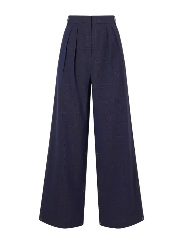 Tibi Stella Pleated Checked Wool And Cotton-blend Wide-leg Pants