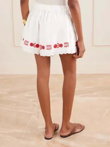 Sea Catharina Embroidered Cotton And Linen Shorts | Thumbnail 4 Sea Catharina Embroidered Cotton And Linen Shorts | Thumbnail 4