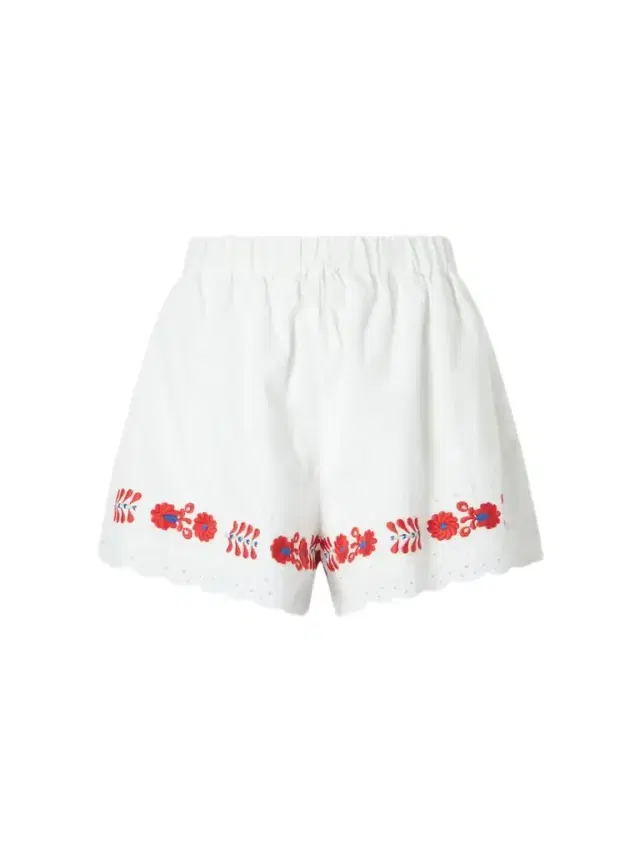 Sea Catharina Embroidered Cotton And Linen Shorts