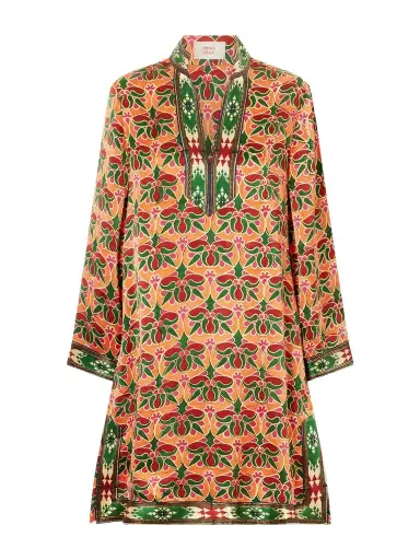 Emporio Sirenuse Liora Jewelry Mare Printed Silk-satin Coverup | Thumbnail 1 Emporio Sirenuse Liora Jewelry Mare Printed Silk-satin Coverup | Thumbnail 1