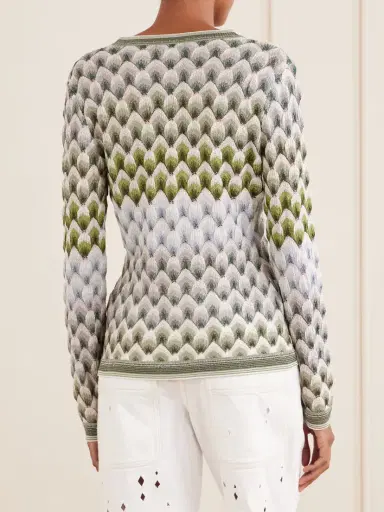 Missoni Striped Metallic Crochet-knit Cardigan | Thumbnail 4 Missoni Striped Metallic Crochet-knit Cardigan | Thumbnail 4