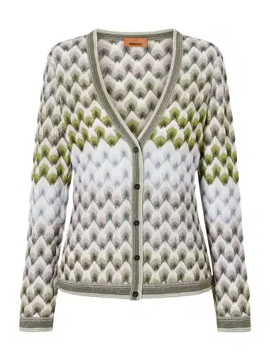 Missoni Striped Metallic Crochet-knit Cardigan | Thumbnail 1 Missoni Striped Metallic Crochet-knit Cardigan | Thumbnail 1