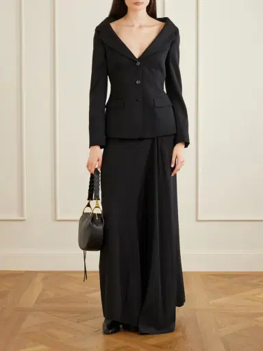 Alexander McQueen Draped Silk Maxi Skirt | Thumbnail 2