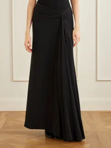 Alexander McQueen Draped Silk Maxi Skirt | Thumbnail 3