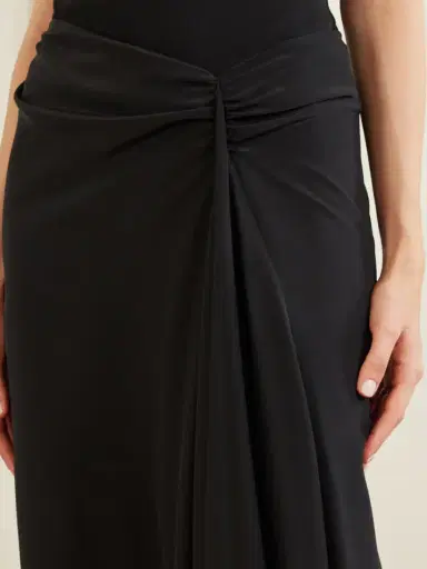 Alexander McQueen Draped Silk Maxi Skirt | Thumbnail 5