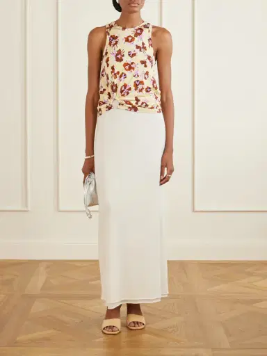 Rabanne Gathered Floral-print Jersey Top | Thumbnail 2 Rabanne Gathered Floral-print Jersey Top | Thumbnail 2
