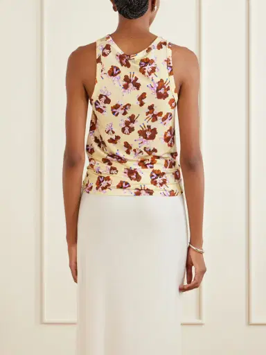 Rabanne Gathered Floral-print Jersey Top | Thumbnail 3
