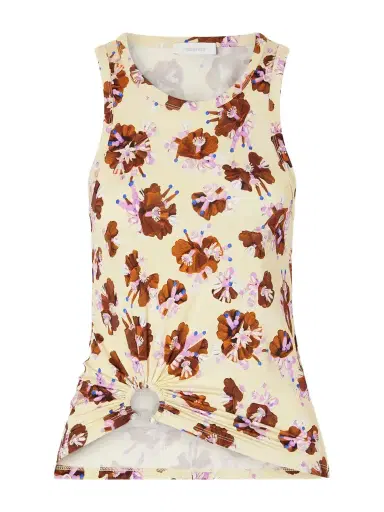 Rabanne Gathered Floral-print Jersey Top | Thumbnail 1 Rabanne Gathered Floral-print Jersey Top | Thumbnail 1