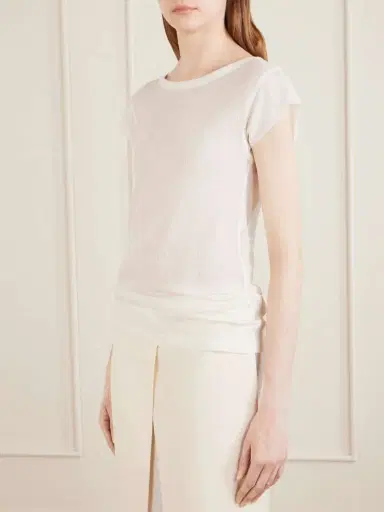 Khaite Angel Cotton And Cashmere-blend T-shirt | Thumbnail 3 Khaite Angel Cotton And Cashmere-blend T-shirt | Thumbnail 3