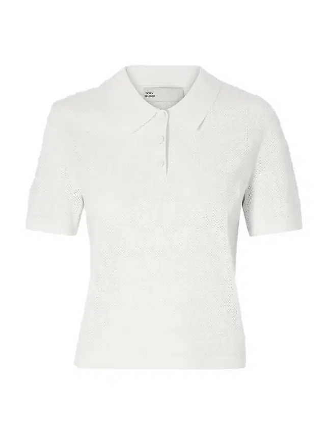 Tory Burch Pointelle-knit Polo Shirt