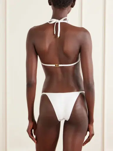 Dolce & Gabbana Logo-embellished Stretch Jersey Bikini | Thumbnail 3 Dolce & Gabbana Logo-embellished Stretch Jersey Bikini | Thumbnail 3