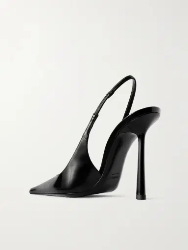 Saint Laurent Vendôme Glossed-leather Slingback Pumps | Thumbnail 3