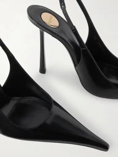 Saint Laurent Vendôme Glossed-leather Slingback Pumps | Thumbnail 4