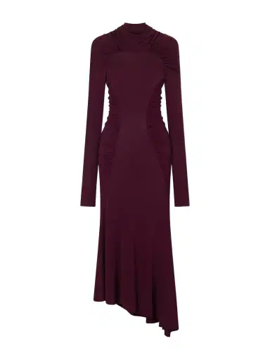 Victoria Beckham Gathered Crepe Maxi Dress | Thumbnail 1 Victoria Beckham Gathered Crepe Maxi Dress | Thumbnail 1
