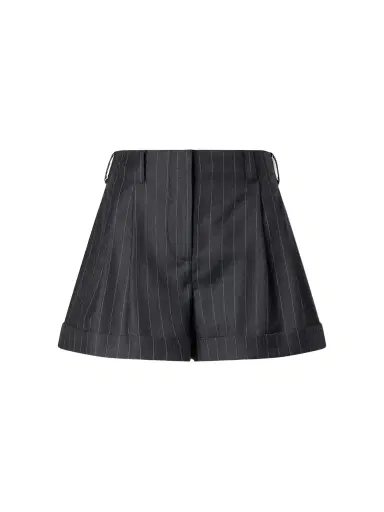 Givenchy Striped Double-pleated Wool Shorts | Thumbnail 1